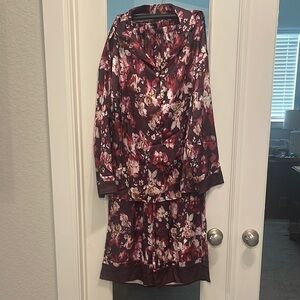 Floral Satin Pajama Set